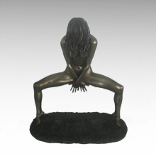 Обнаженная фигура Статуя Леди Танцующая Бронзовая скульптура TPE-679